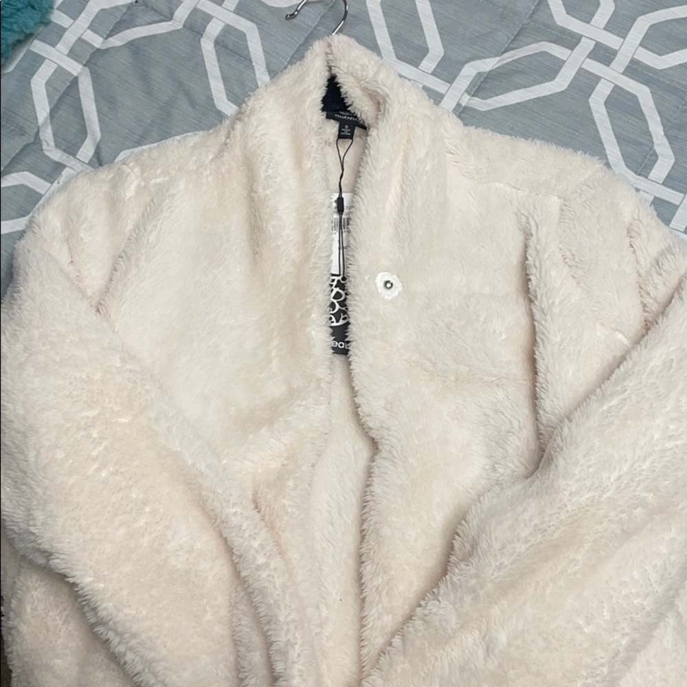 NWT Cream White Bobeau Sherpa Jacket